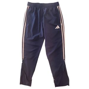 adidas Aeroready Track Pants Blue White Zip Ankle Men's Size Medium